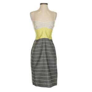 NARCISCO RODRIGUEZ Cotton/Linen Striped Slip Dress. Size 6